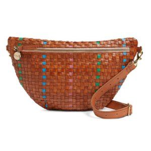 Clare V Natural Grand Basketweave Leather Fanny Pack